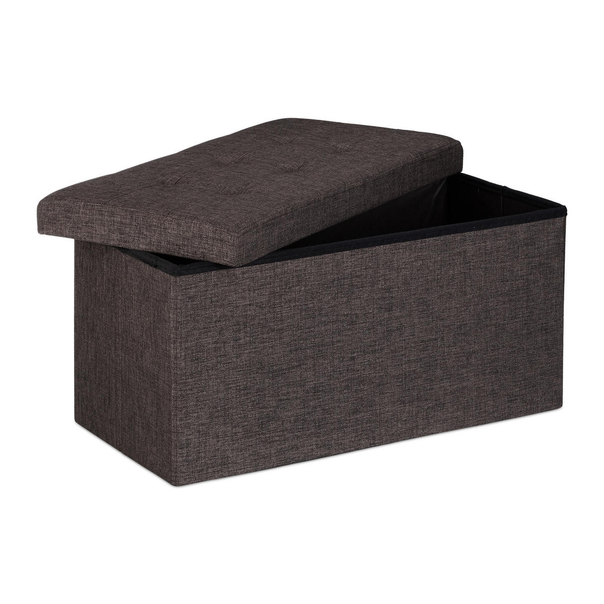 FALTBARE Sitzbank - Braun, Holzwerkstoff/Textil (38/38/76cm) - Relaxdays
