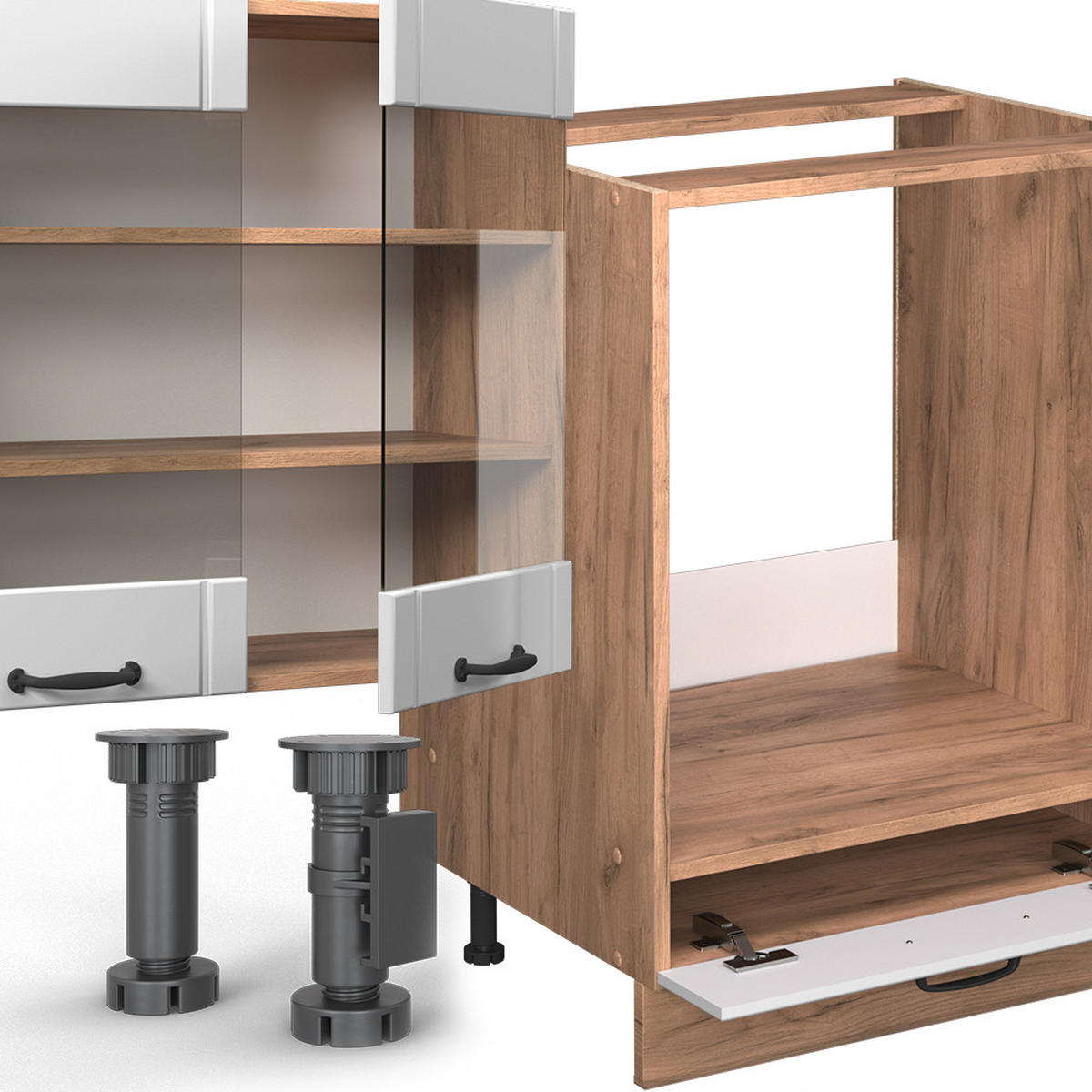 Honigeiche/Weiß, Holzwerkstoff (300/81.6/46cm) - Vicco