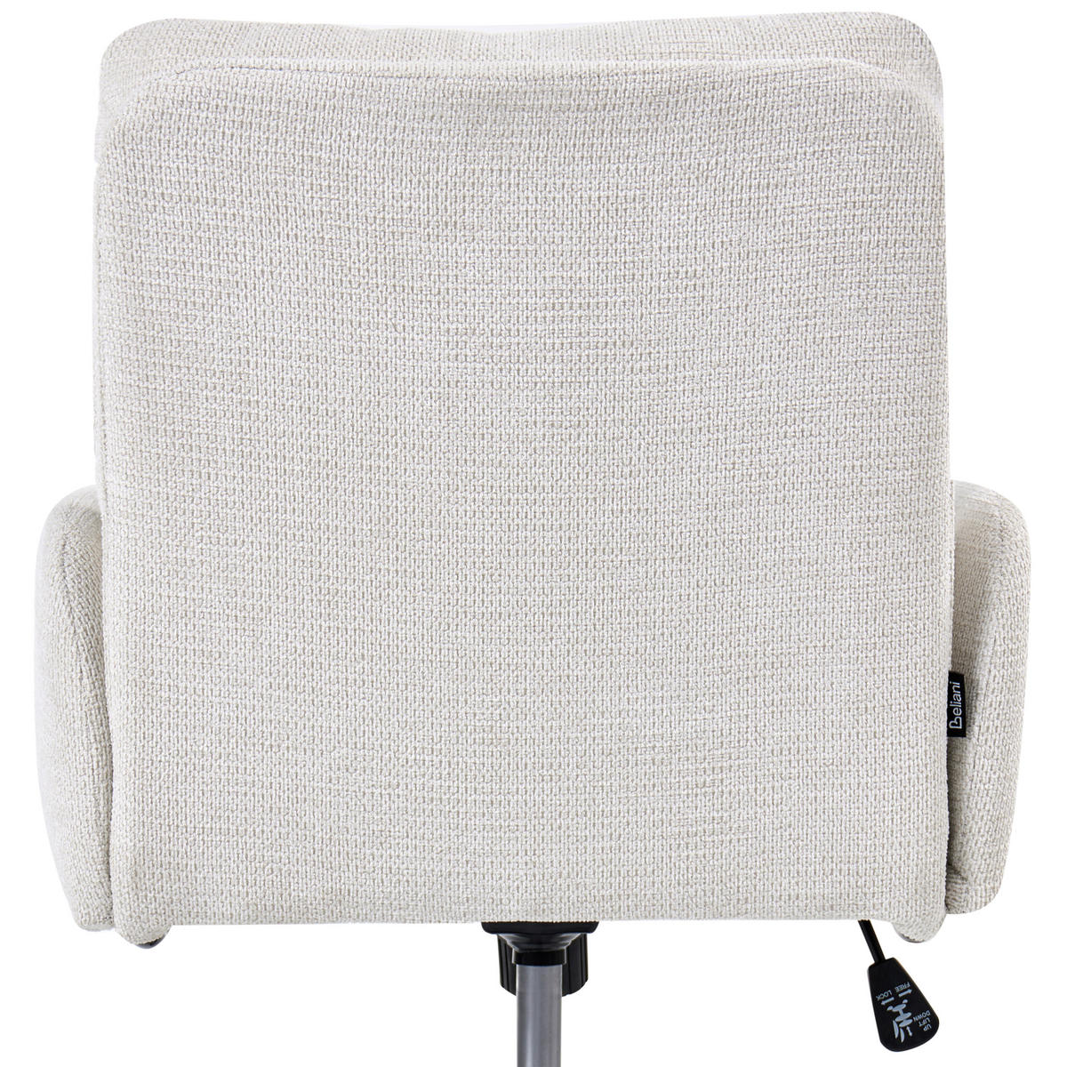 BÜROSTUHL Cremeweiß Constantia - Creme, Textil/Metall (58/94/58cm) - Beliani