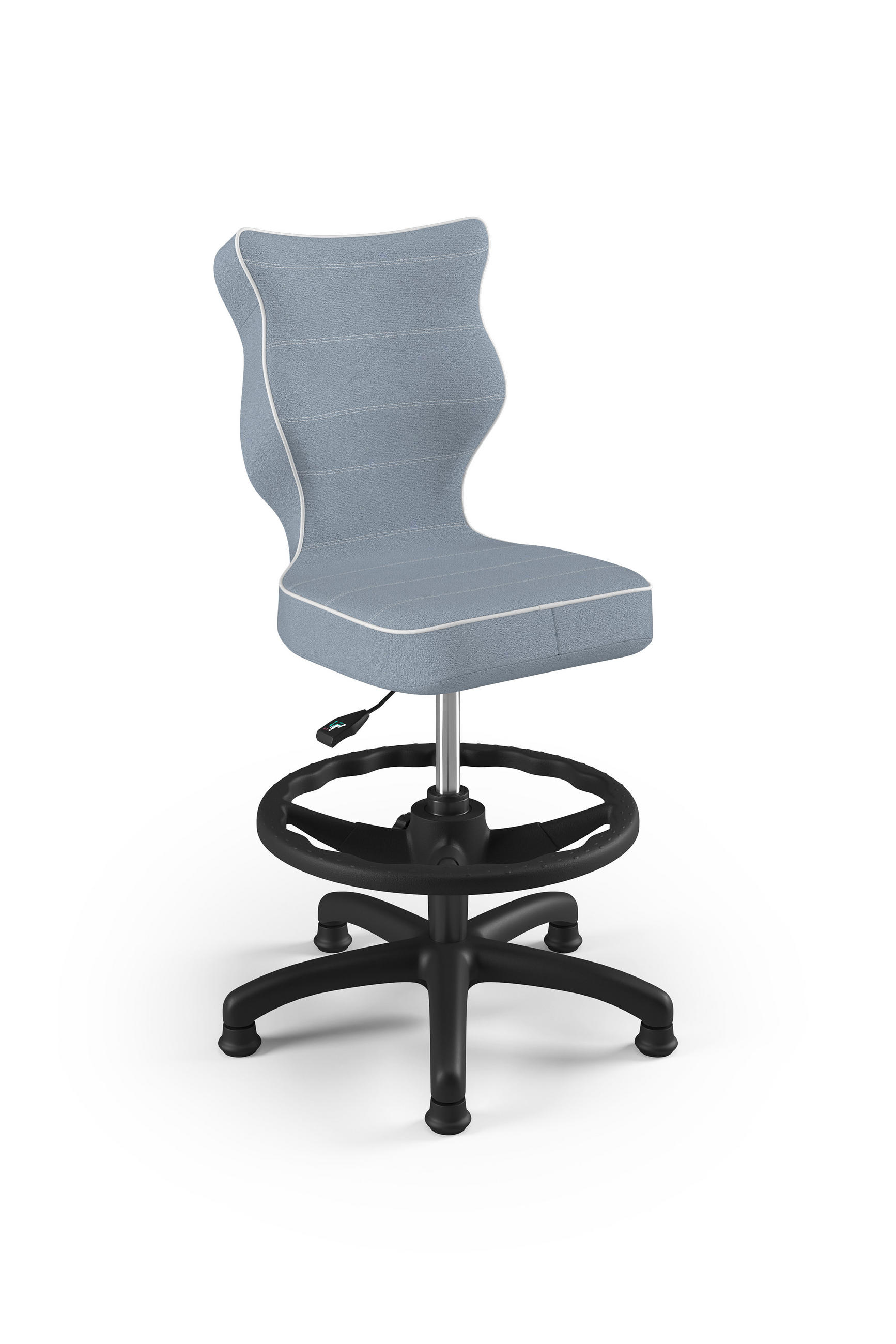 KINDERSTUHL Petit mit Fußstütze - Blau, Textil (66/90/66cm) - RAUMHIRSCH FURNITURE