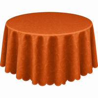 TISCHDECKE 135 cm rund Ornamente Terracotta - Terracotta, Textil (135cm) - TiborTex