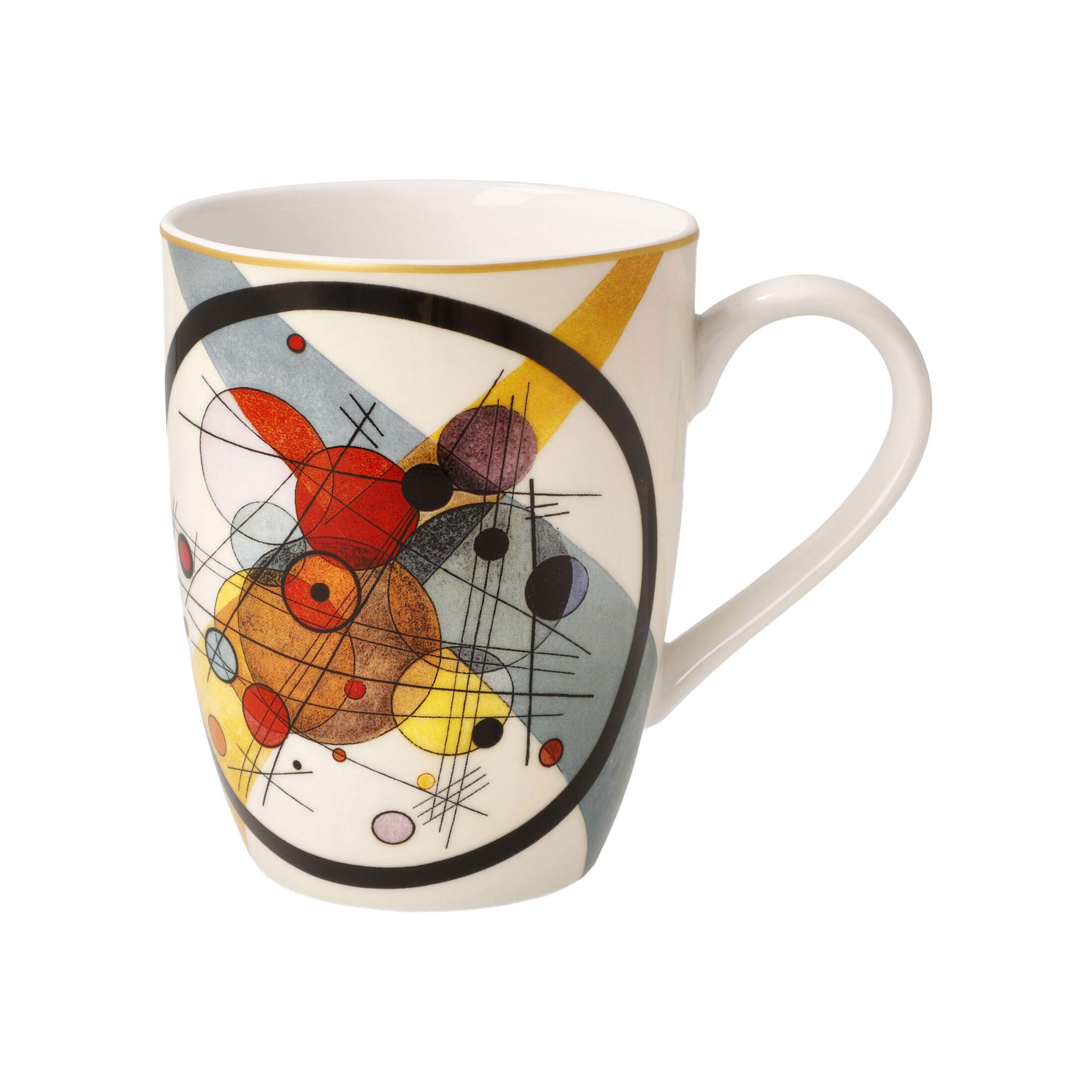 KÜNSTLERTASSE Wassily Kandinsky - Kreise im Kreis, Fine Bone China, Bunt, 0.4 L - Multicolor, Keramik (0.4L) - Goebel