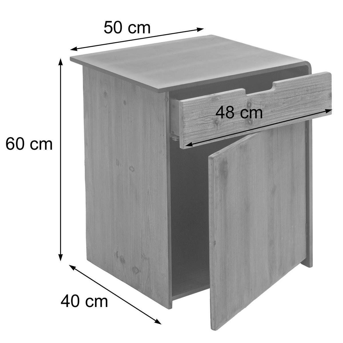 KOMMODE Braun - Braun, Holz (50/60/40cm) - MCW