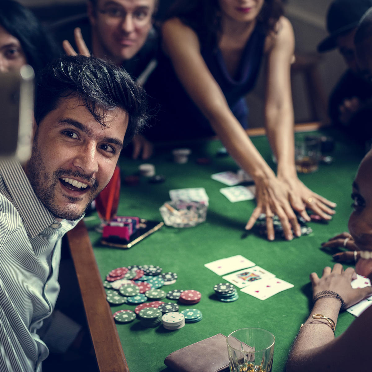 POKERKOFFER - Multicolor, Kunststoff/Metall (38/7cm) - Relaxdays