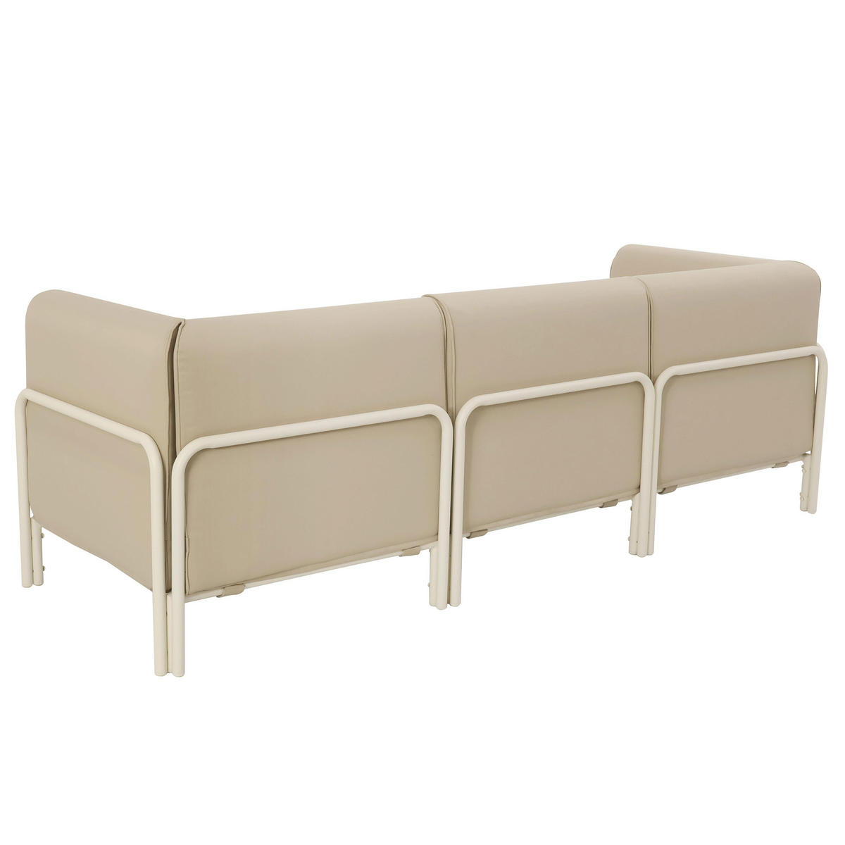 GARTENSOFA mit 3 Sitzplätzen, Beige - Beige, Textil (80/78/216cm) - Oviala