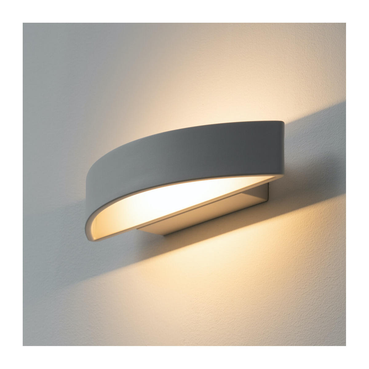 WANDLEUCHTE Attica, Weiß, 28cm - Weiß, Metall (10/5/28cm) - KOSILUM