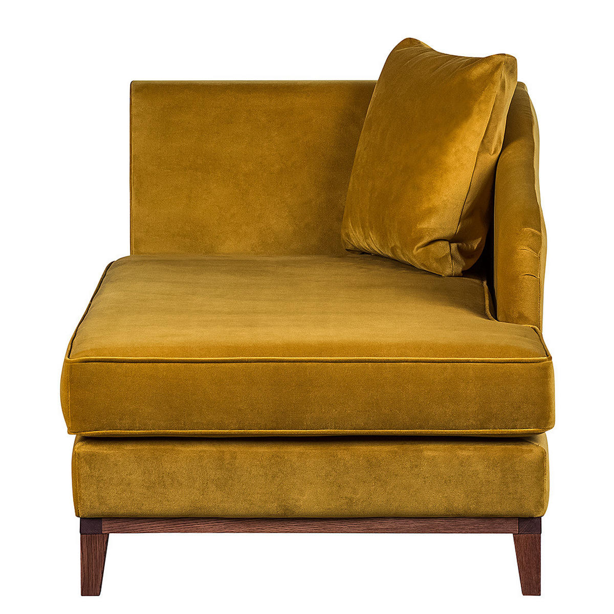 RECAMIERE - Gelb, Holz/Textil (165/77/82cm) - home24