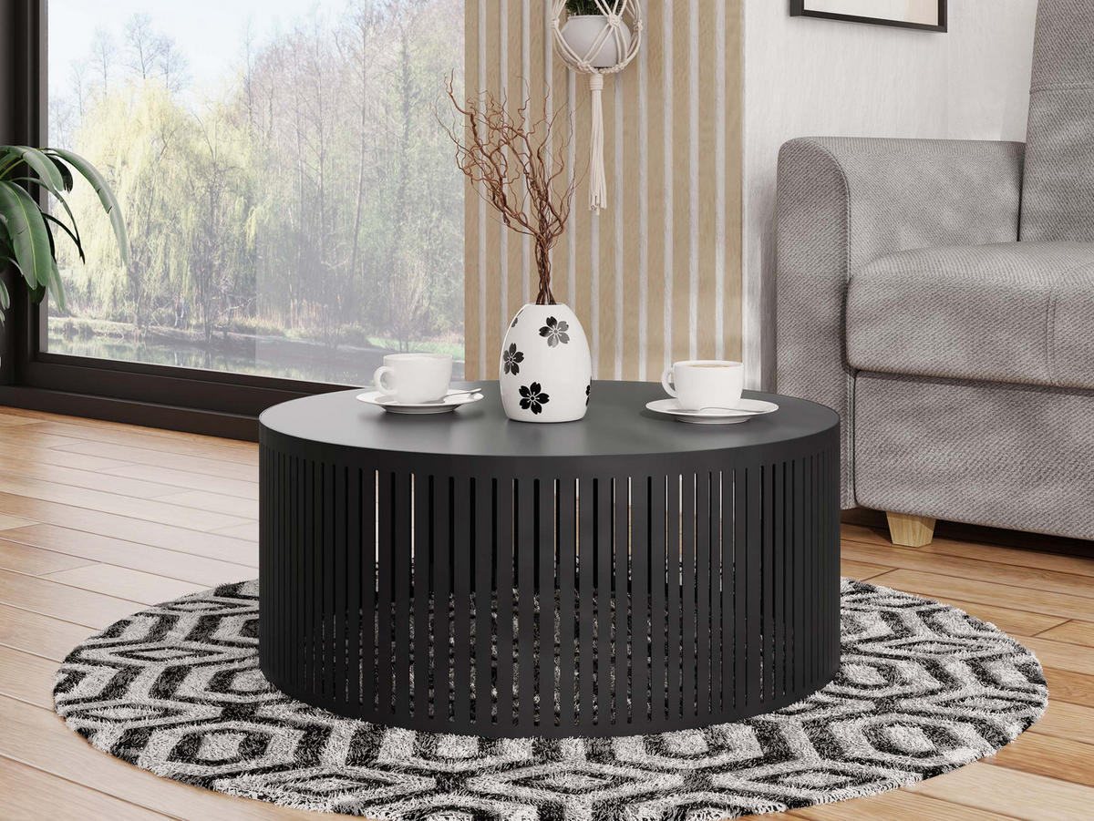COUCHTISCH Velede Mini - Goldfarben/Schwarz, Holzwerkstoff/Metall (59/59/30cm) - MIRJAN24