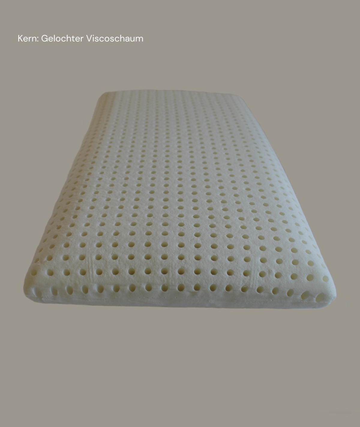 NACKENSTÜTZKISSEN Beasleep II flacher Viscoschaum - Weiß, Textil (38/75cm) - Bonvionn