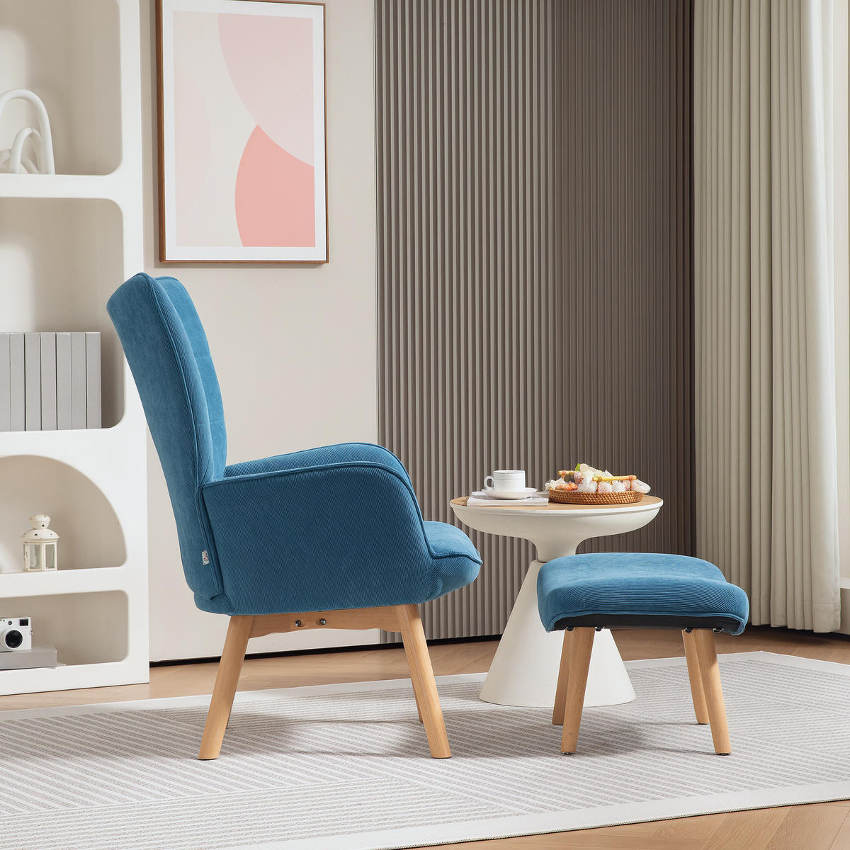 SESSEL Blau 72.0/80.0/101.0cm - Blau, Textil (80/101/72cm)