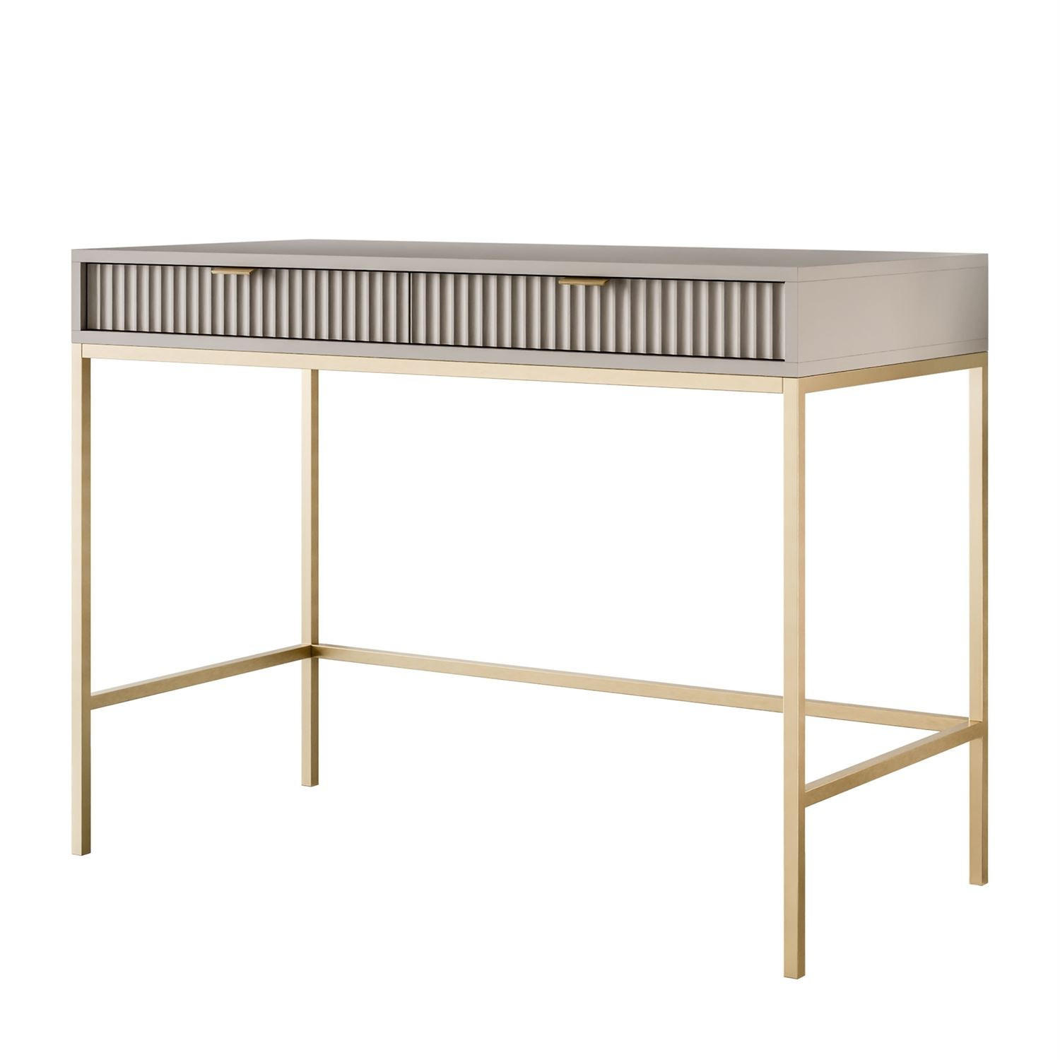 KONSOLENTISCH CORTADO GOLD T104 KASCHMIR - Beige, Holzwerkstoff (50/104/78cm) - Lookway