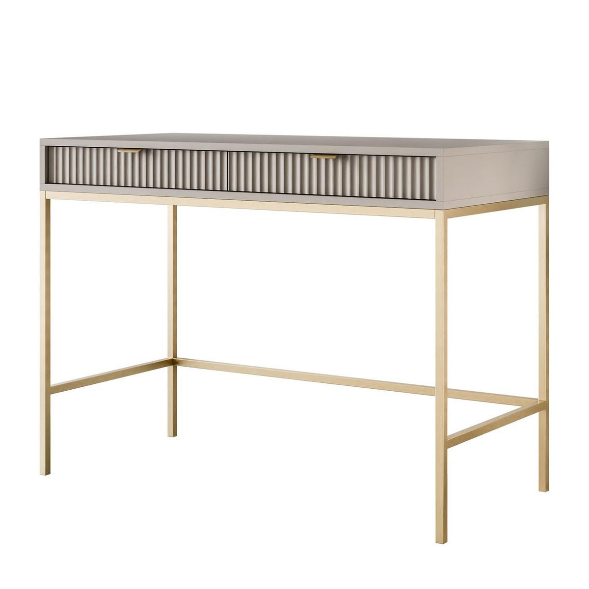 KONSOLENTISCH CORTADO GOLD T104 KASCHMIR - Beige, Holzwerkstoff (50/104/78cm) - Lookway