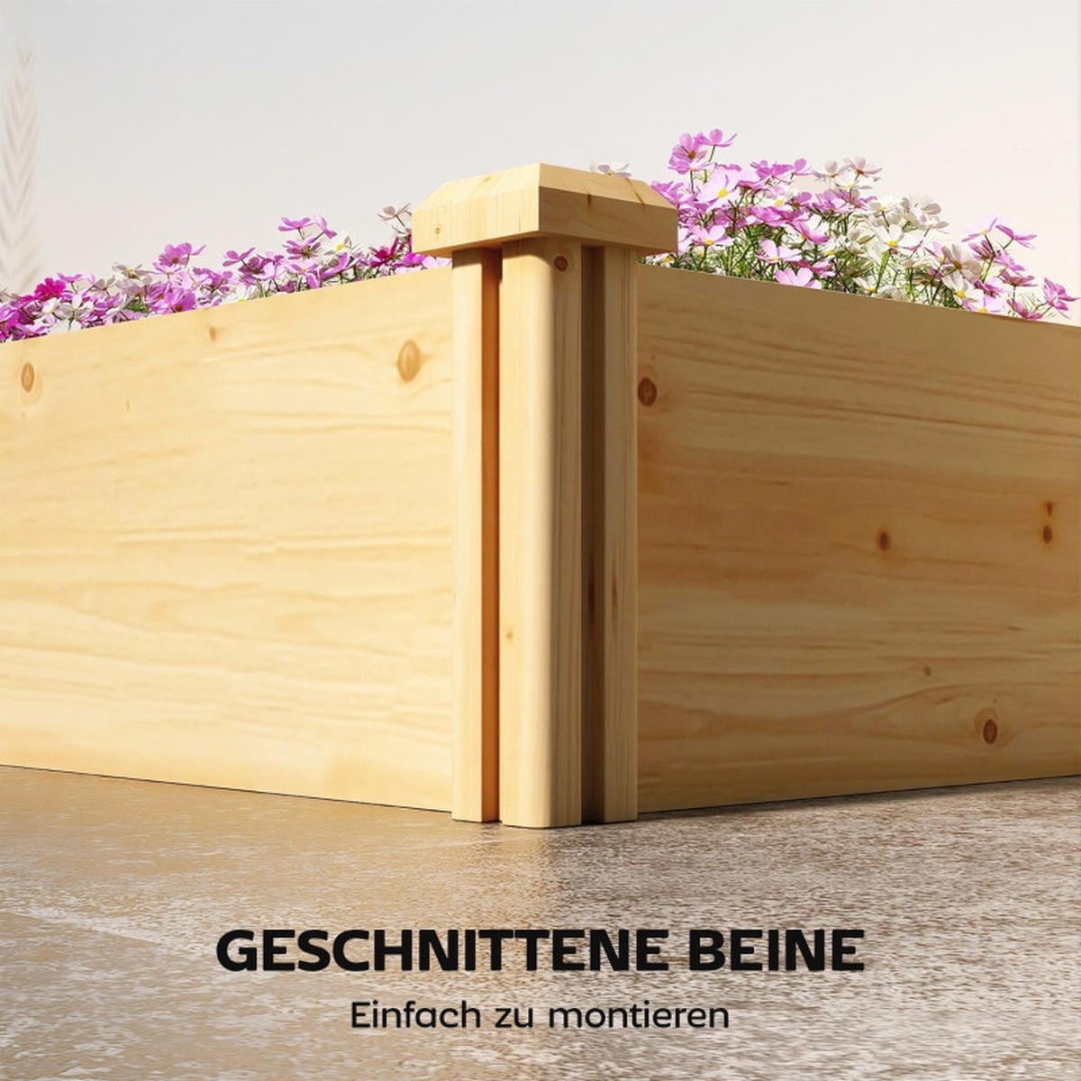 HOCHBEET 235/66/26 cm Naturholz (ohne Boden) - Naturfarben, Holz/Metall (66/26/235cm) - Oxeza