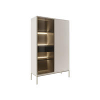 VITRINE Sento WTSZ104 - Kaschmir, Holzwerkstoff/Metall (104/166/39cm) - MIRJAN24