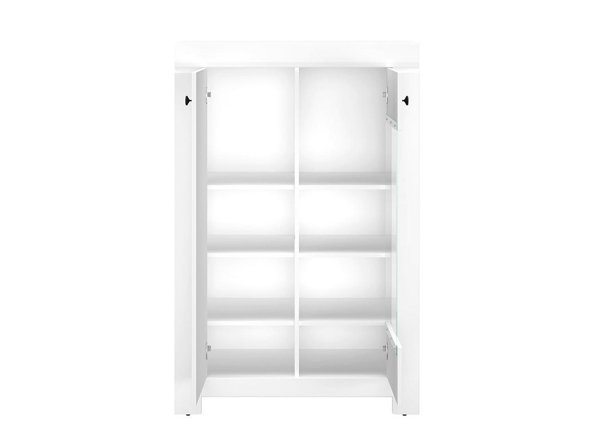 VITRINE – 92 cm – Lahti – Weiß - Weiß, Holzwerkstoff (92/140/42cm) - hi-markt