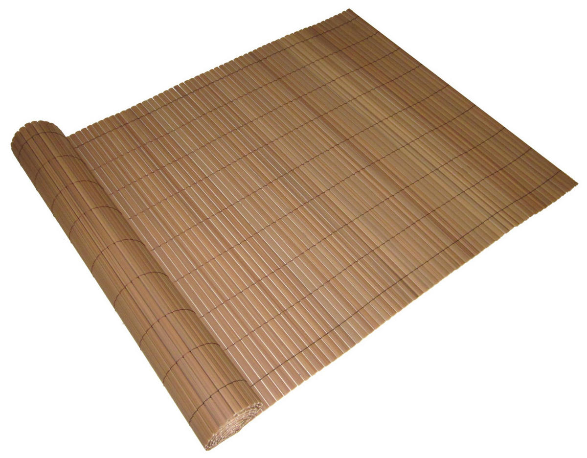 SICHTSCHUTZMATTE Elma PVC 90x500cm Dunkelbraun Balkon Sichtschutz - Dunkelbraun, Kunststoff (500/90cm) - DELUKE