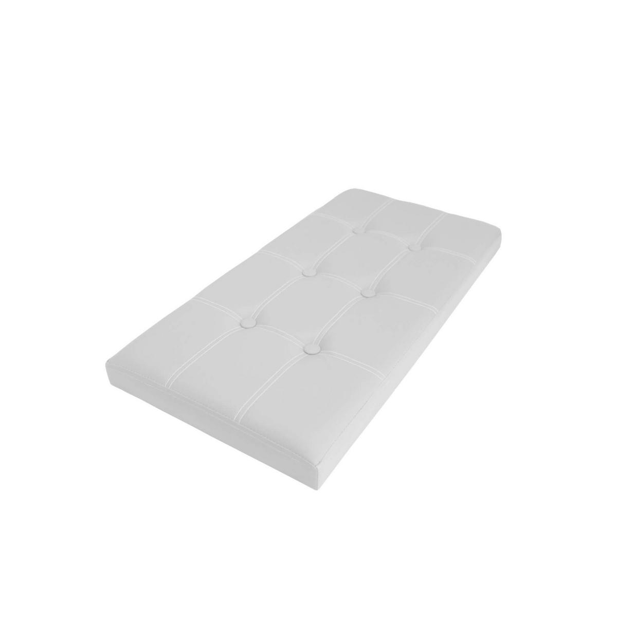 FUSSHOCKER Weiß 38/38/38 cm - Weiß, Textil (38/38/38cm) - Mobili Rebecca