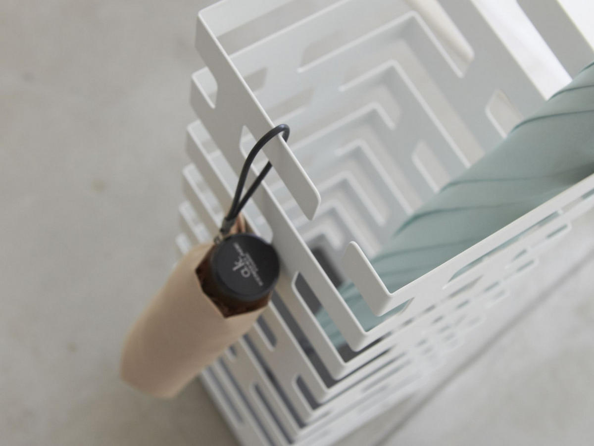 SCHIRMSTÄNDER Brick weiß 15/43/15 cm - Weiß, Metall (15/43/15cm) - Yamazaki