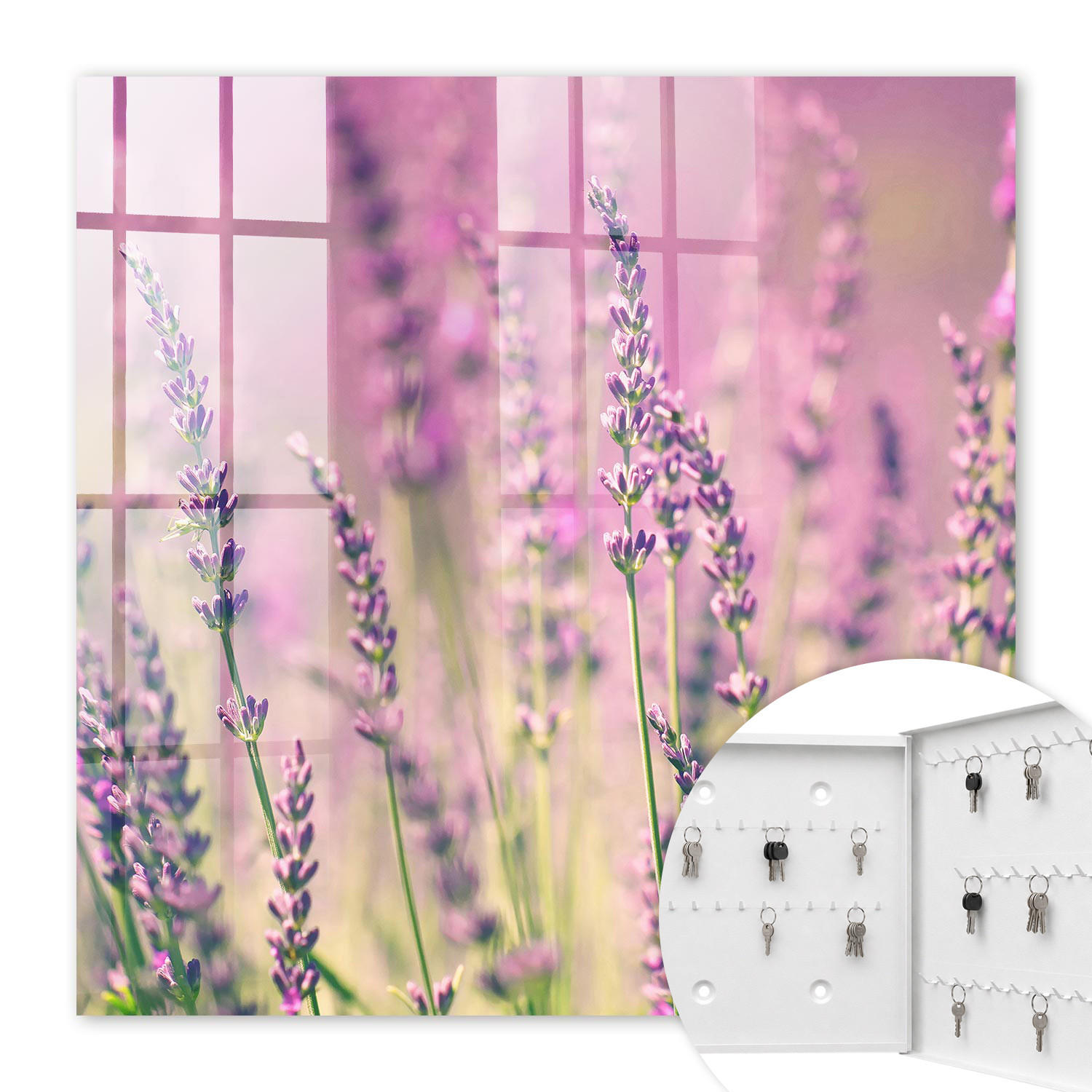 Tulup Schlüsselbox Lila 30x30x5 cm