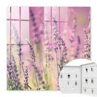 SCHLÜSSELBOX Weiß 30x30 cm – Türöffnung nach rechts - Lila Garten - Lila, Metall (30/30/5cm) - TULUP