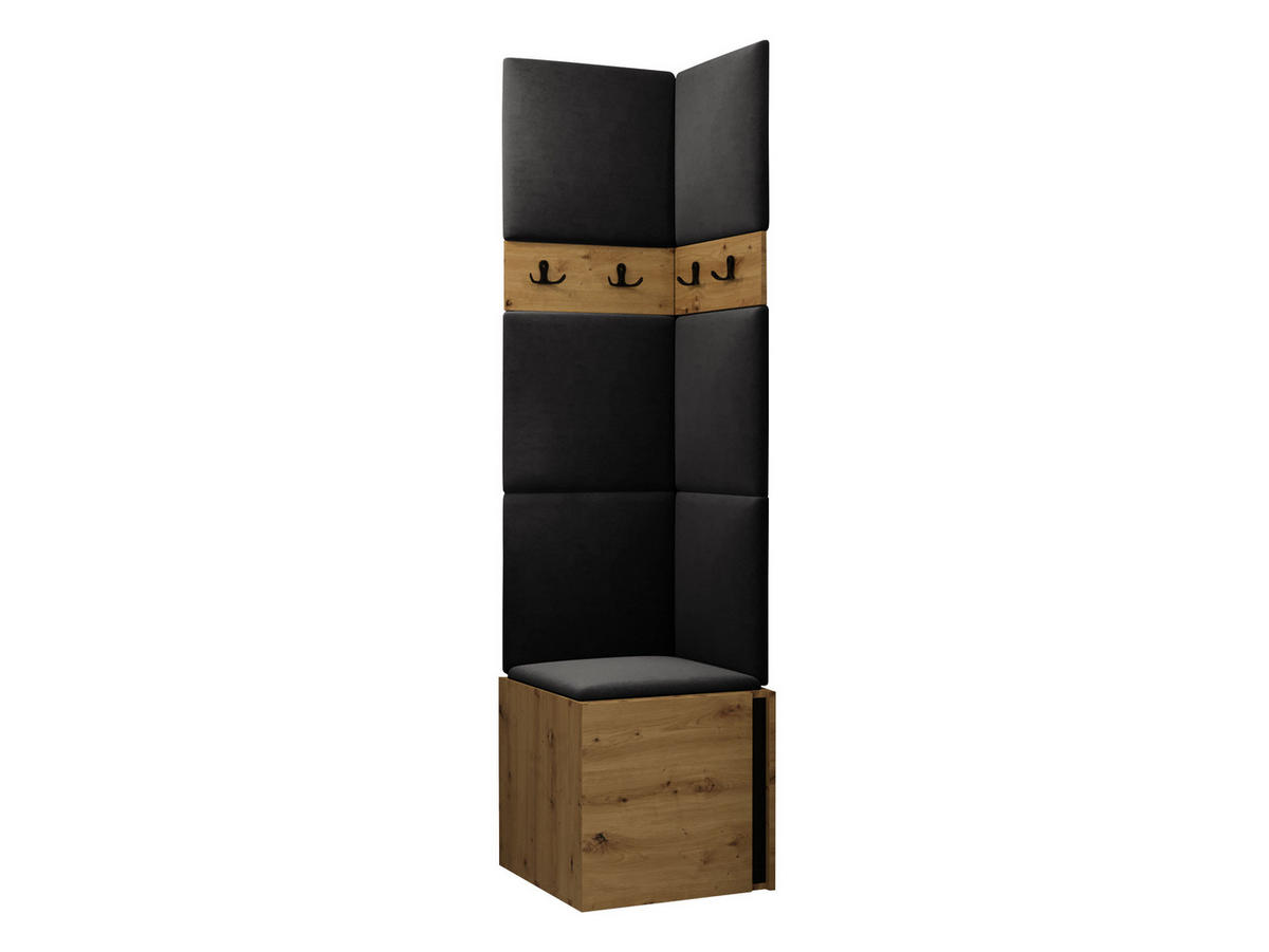 GARDEROBEN-SET Orion XXI - Anthrazit/Eiche Artisan, Holzwerkstoff/Kunststoff (42/186/46cm) - MIRJAN24