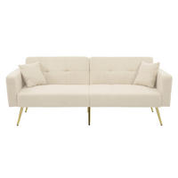SCHLAFSOFA mit Bettfunktion 175 x 64 x 72 cm Beige - Beige, Kunststoff (175/72/64cm) - Meubliv