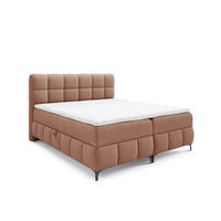 BOXBETT mit Stauraum und Topper 180x200 cm Orange - Orange, Textil (180/200cm) - Home Collective