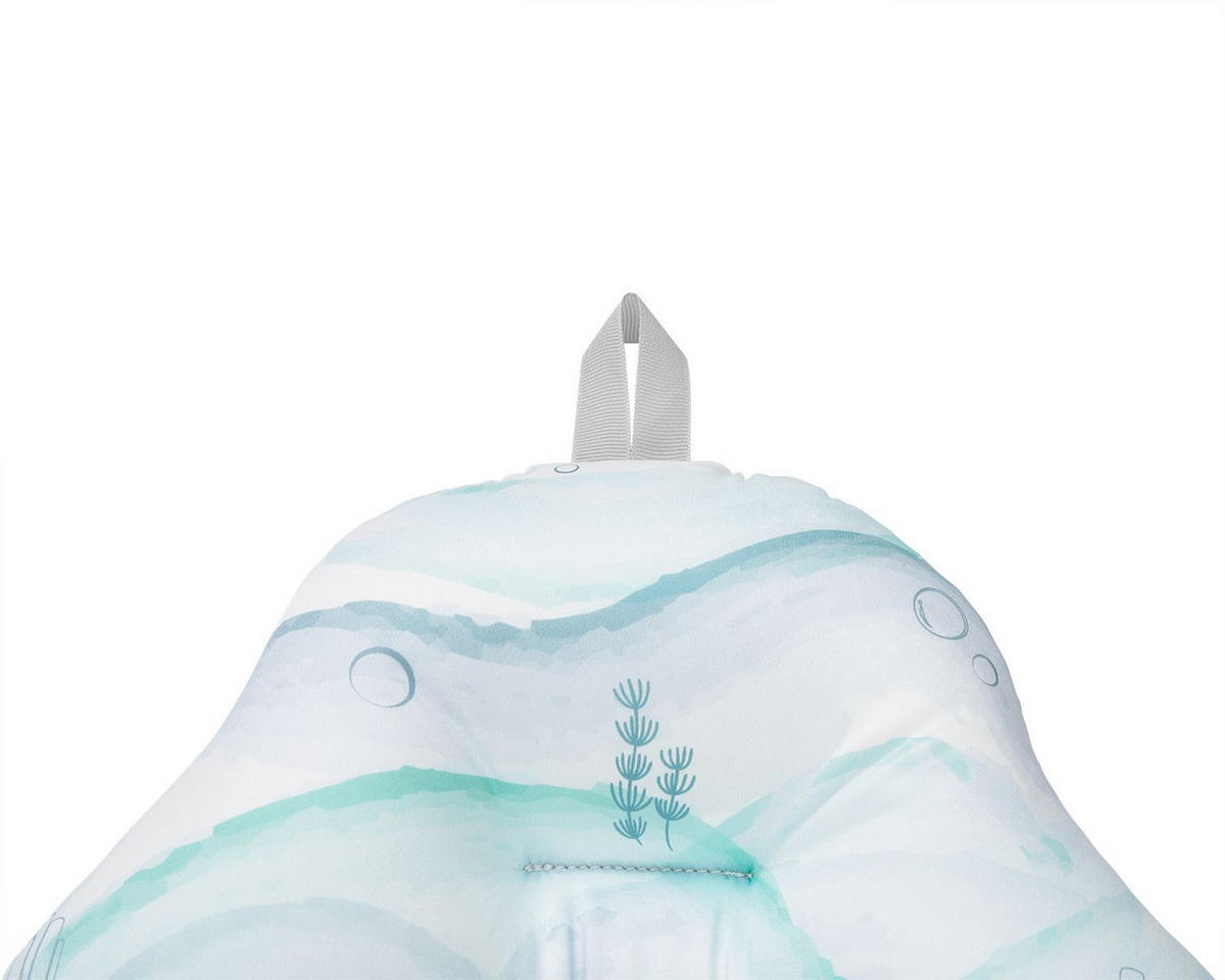 BADEKISSEN Nubo türkis Wannenauflage Badehilfe Kunststoff-Clips ab Geburt - Blau, Kunststoff (34/49cm) - Kikka boo