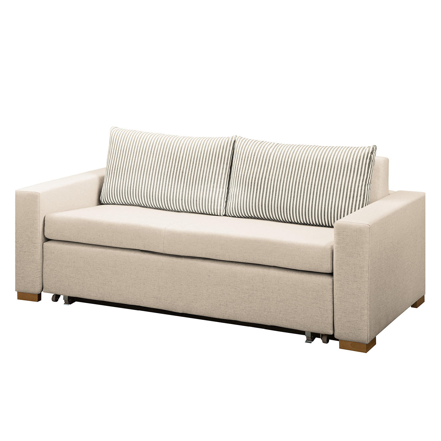 SCHLAFSOFA - Hellbraun/Kaschmir, Textil (193/90/90cm) - home24