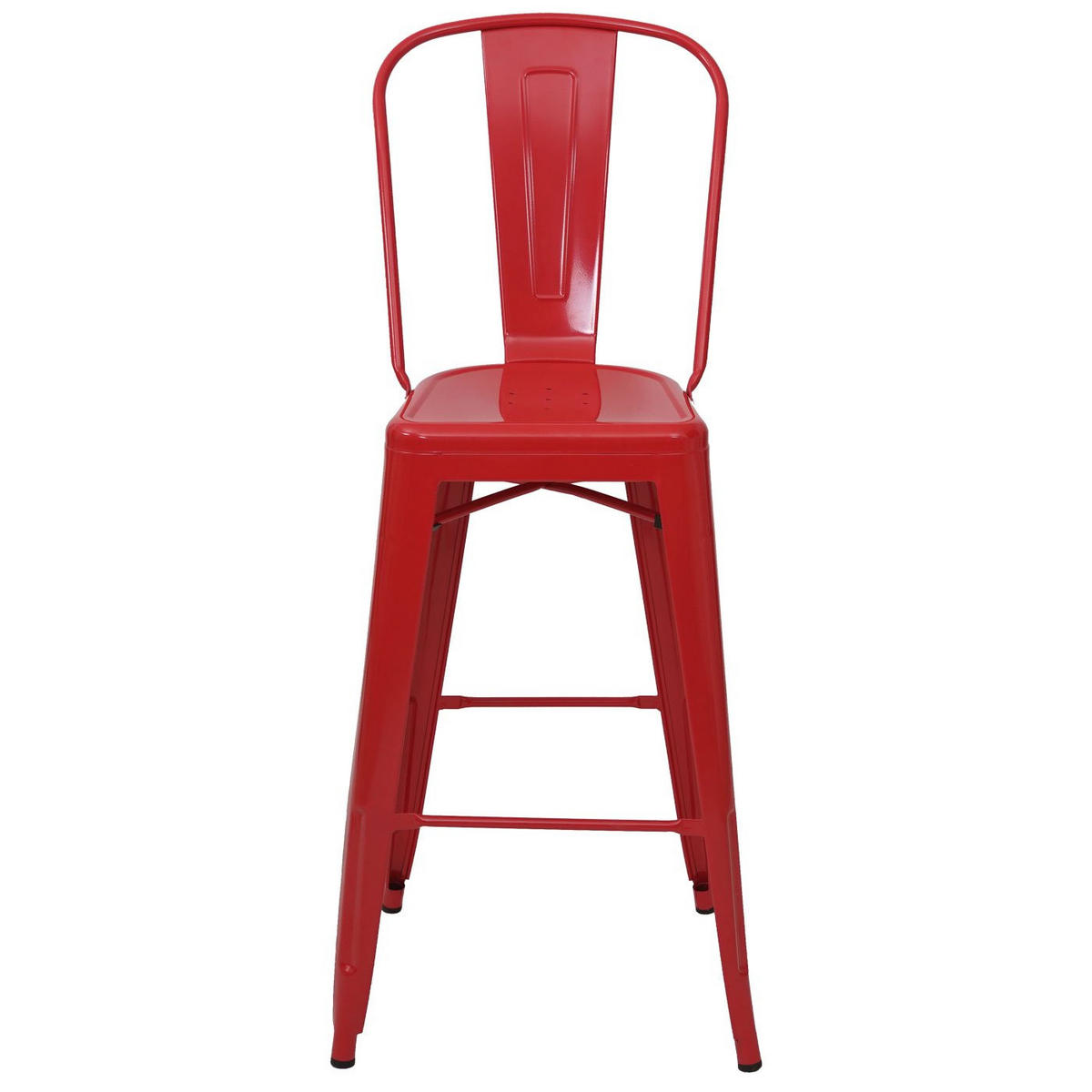 BARHOCKER METALL Rot 4er-Set - Rot, Metall (50/117/45cm) - MCW
