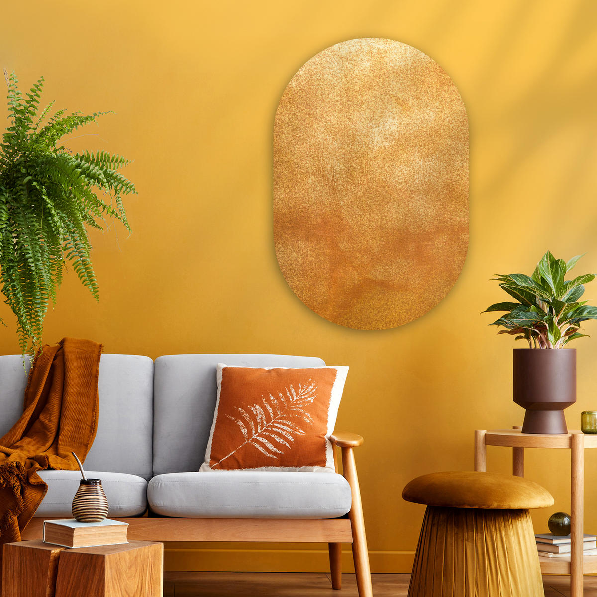 WANDBILD Eisen - Rost - Gold - Metall - Luxus 60x90 cm - Goldfarben, Kunststoff (60/90cm) - MuchoWow