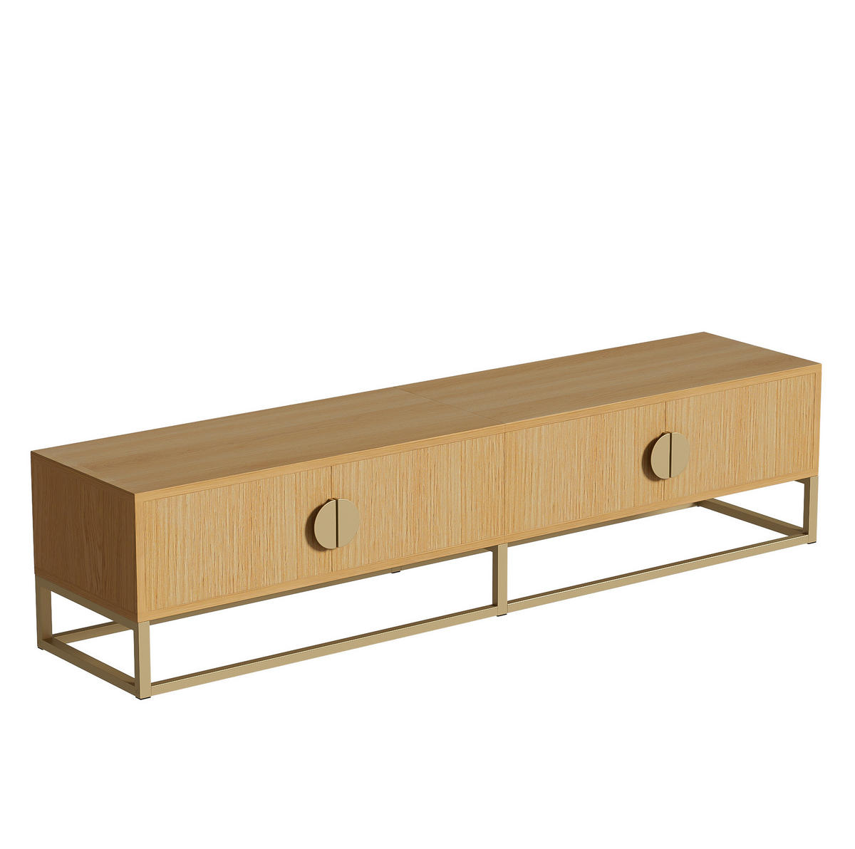 TV-BOARD mit 4 Türen 180 cm Holzoptik - Braun, Holzwerkstoff (40/40/180cm) - Beauniv