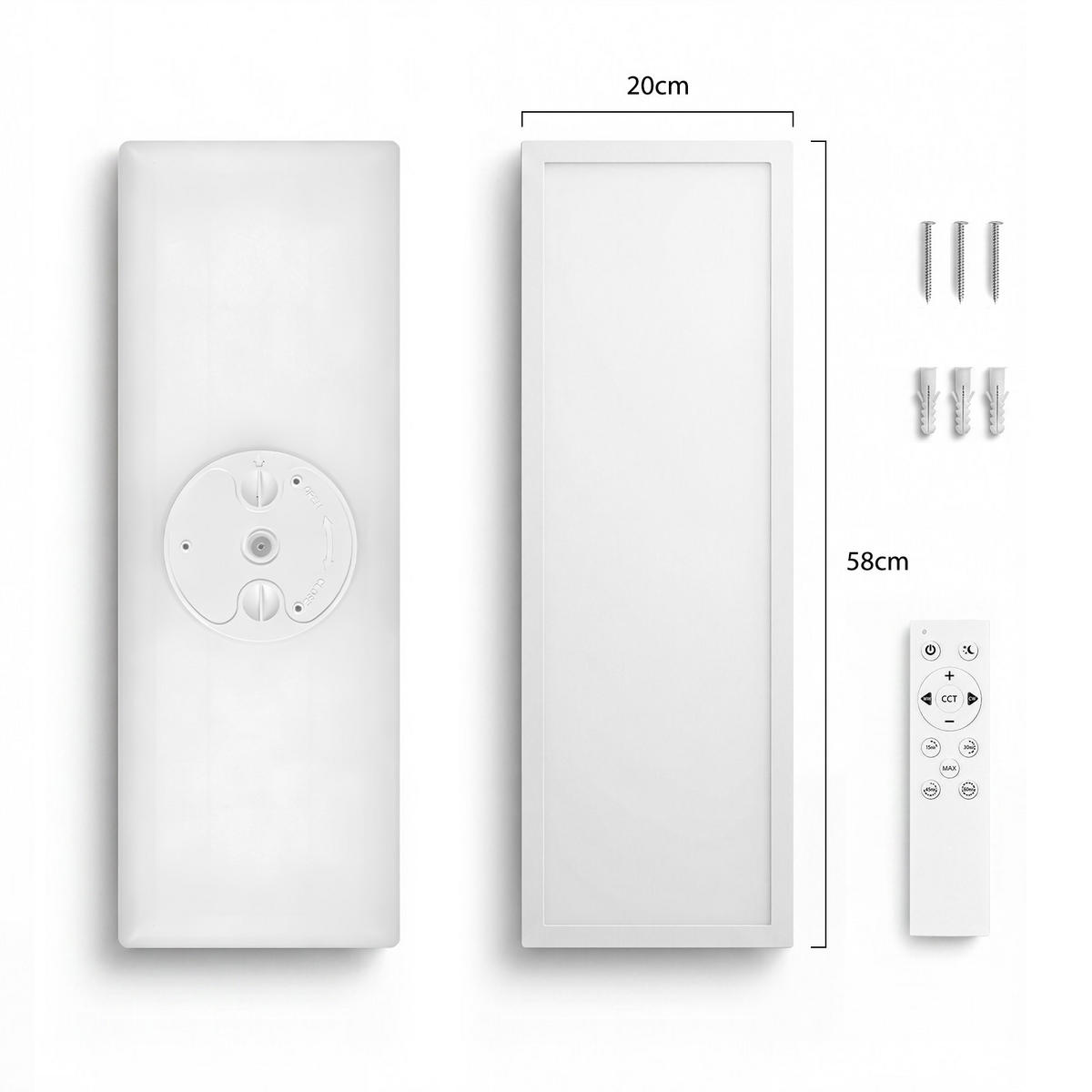 LED DECKENLEUCHTE Zovrex 58/20/3.1 cm - Weiß, Kunststoff (58/20/3.1cm) - ZMH
