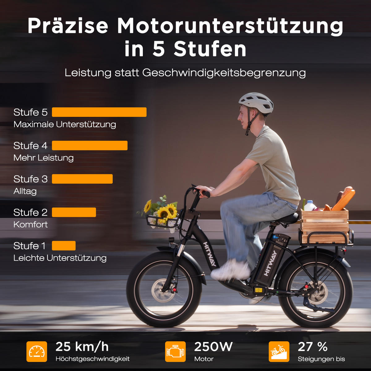 E-BIKE BK6S PLUS-R 1296 Wh Akku Reichweite bis 160 km - Schwarz, Metall (79cm) - HITWAY