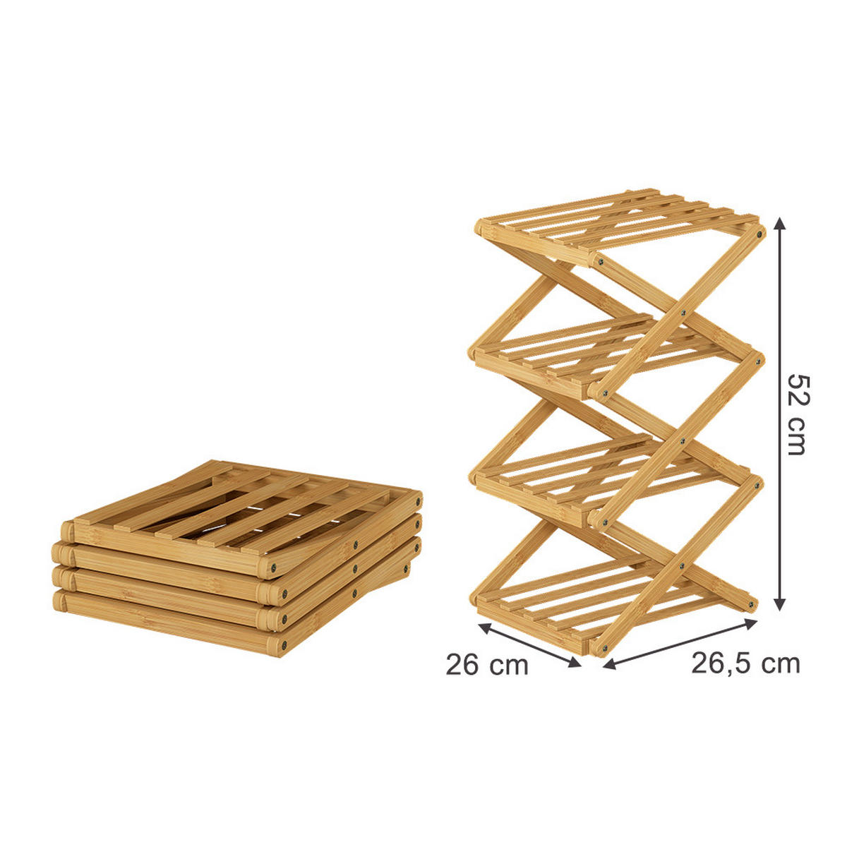 BOTNÍK Ziggy Bambus - zelená barva, kompozitní dřevo (26/52/26.5cm) - Vicco