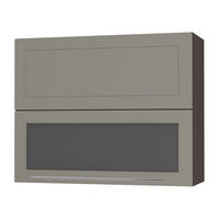 KÜCHENHÄNGESCHRANK Kvantum W8BS/90 Beige Matt / Lava Matt 90 / 32,5 / 72cm - Dunkelgrau/Beige, Holz/Holzwerkstoff (90/72/32.5cm) - Feldmann-Wohnen