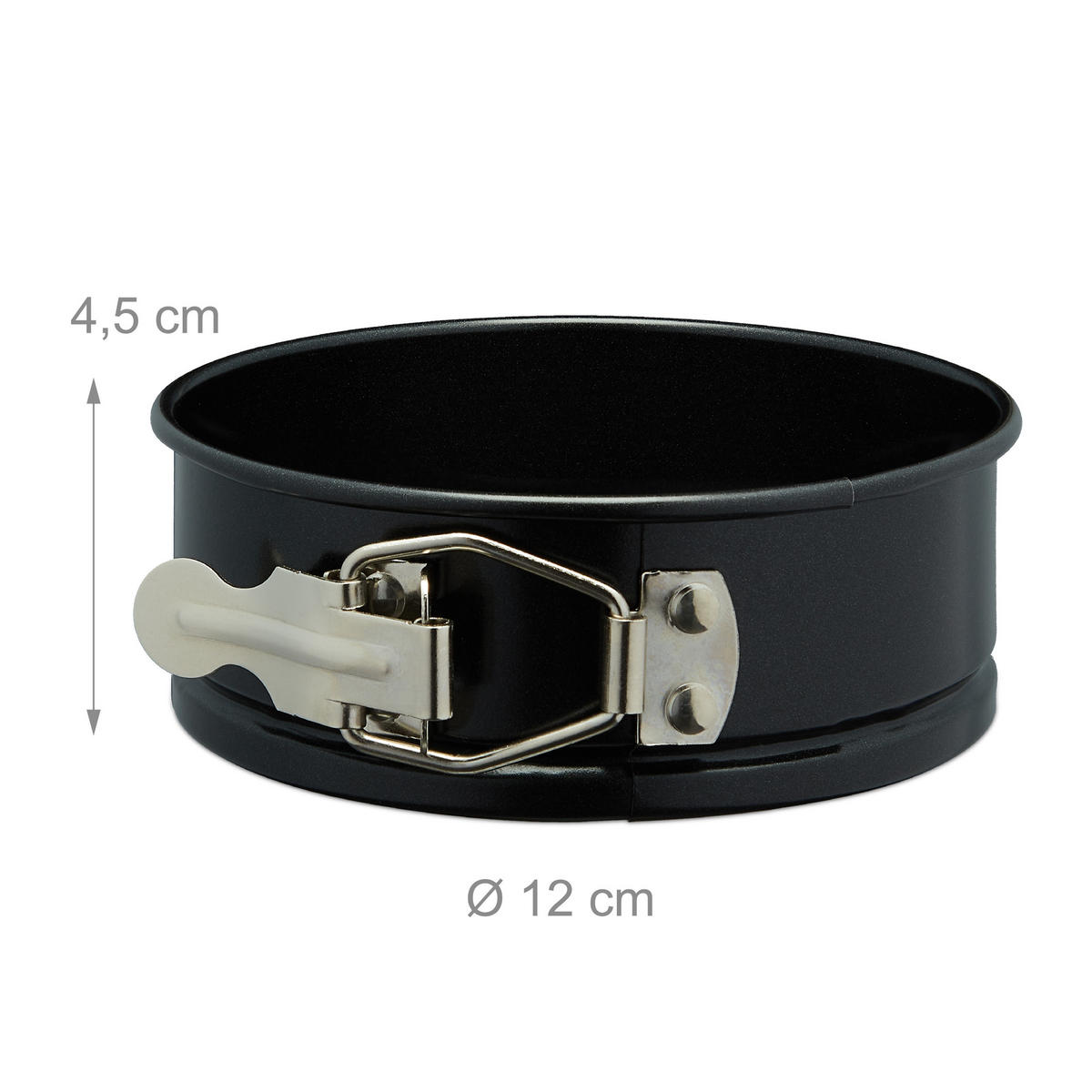 5XSPRINGFORM - Schwarz, Metall (12/4.5/12cm) - Relaxdays