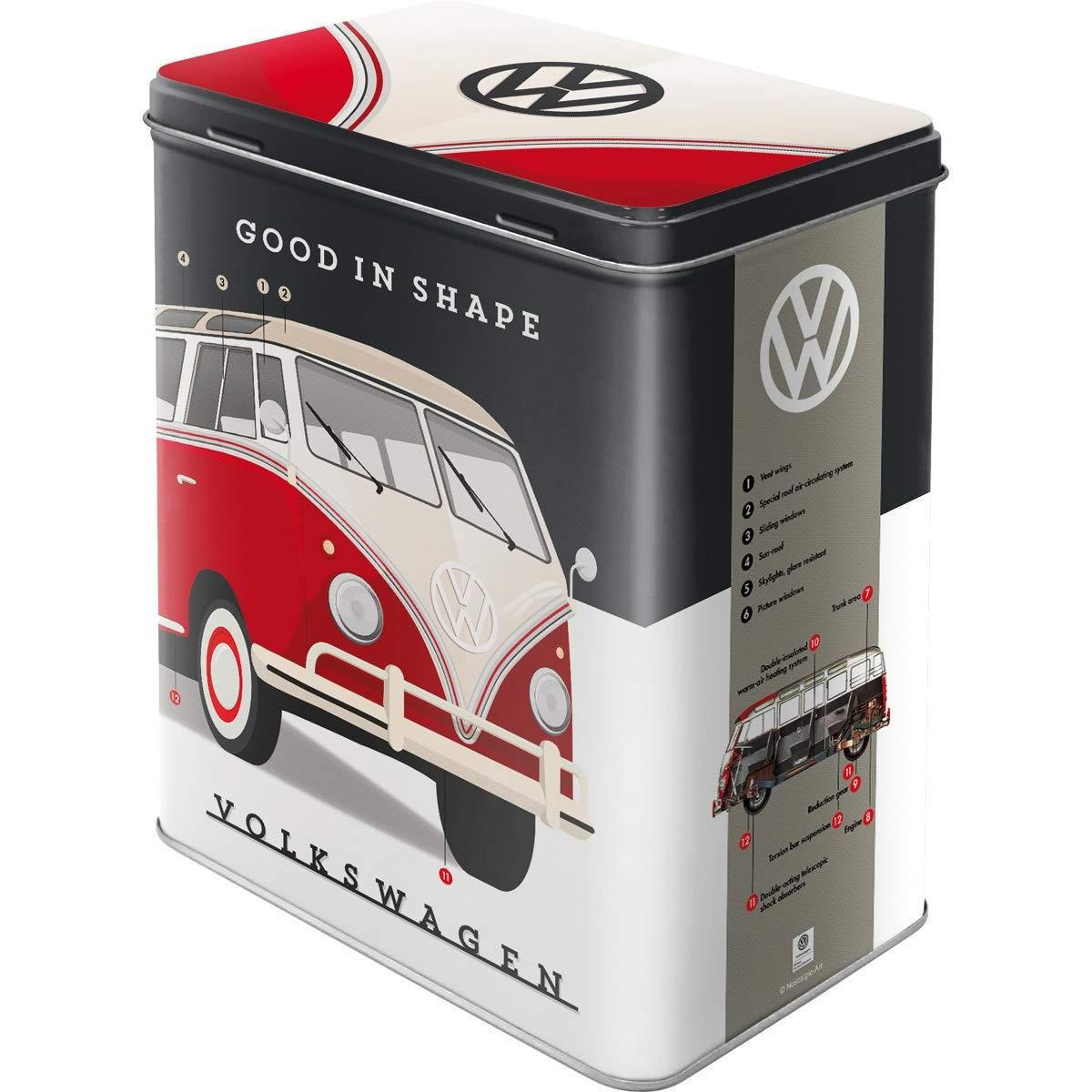 VORRATSDOSE L Volkswagen VW Good in Shape - Multicolor, Metall (14/20/10cm) - Nostalgic-Art