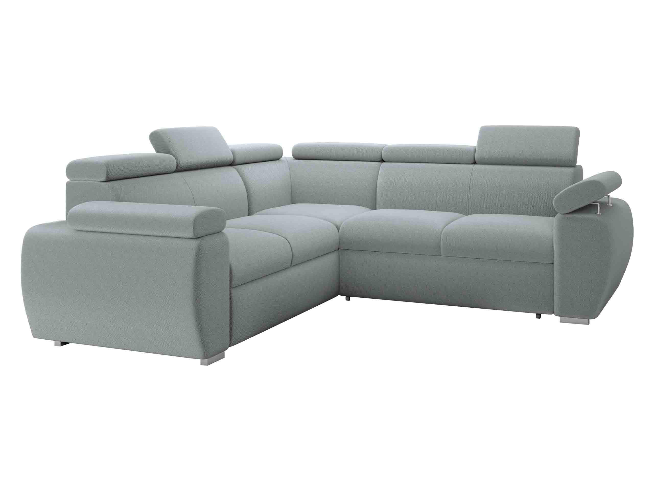 ECKSOFA Boston Maxi - Chromfarben/Blaugrau, Holz/Textil (260/260cm) - MIRJAN24