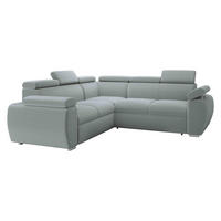 ECKSOFA Boston Maxi - Chromfarben/Blaugrau, Holz/Textil (260/260cm) - MIRJAN24