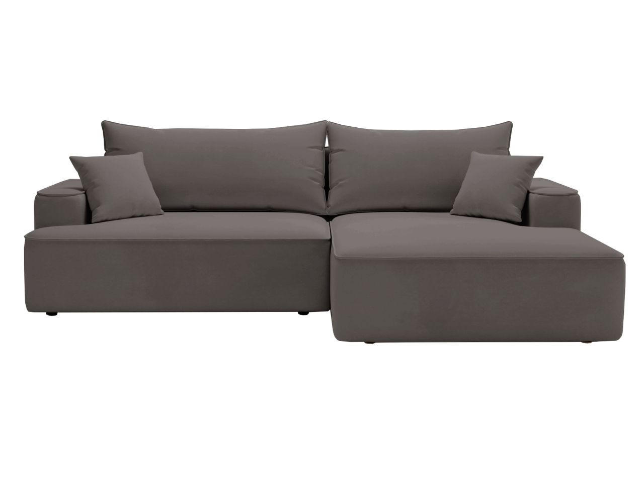ECKSOFA California Dunkelgrau Rechts - Dunkelgrau, Holz/Textil (270/165cm) - Graingold