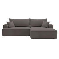 ECKSOFA California Dunkelgrau Rechts - Dunkelgrau, Holz/Textil (270/165cm) - Graingold