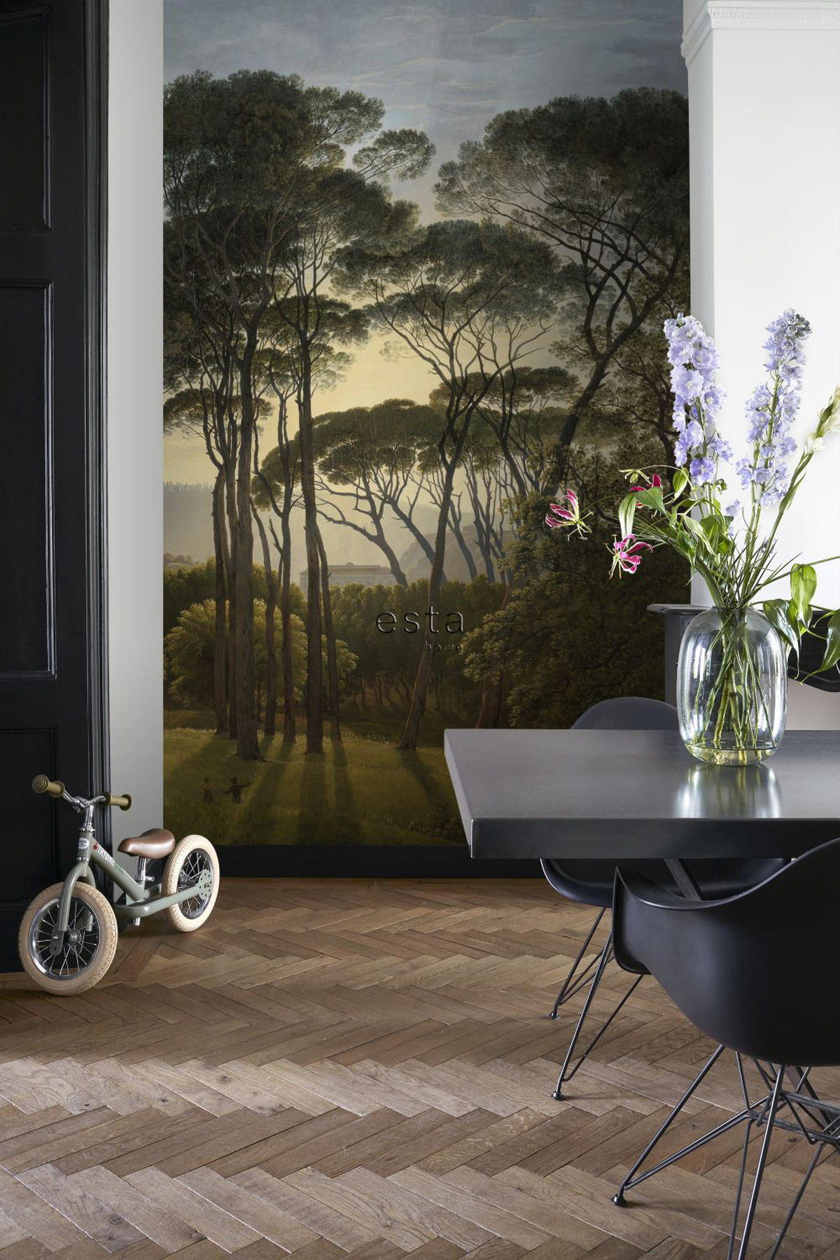 FOTOTAPETE italienische Landschaft 372 x 279 cm - Grün, Papier (372/279cm) - ESTAhome