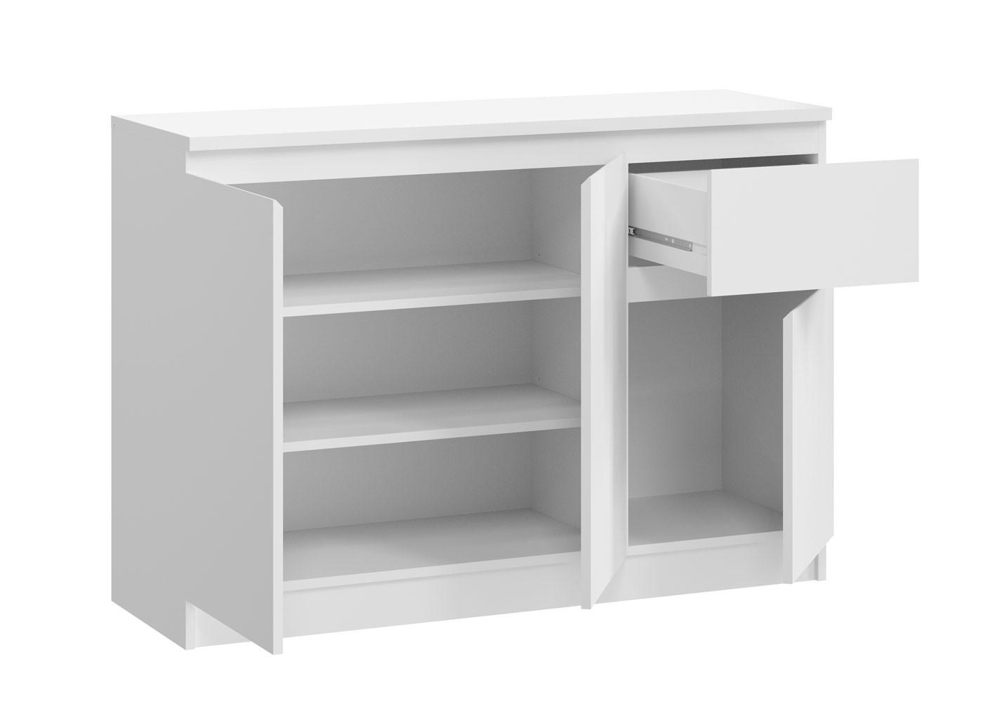 KOMMODE City weiß 120 / 40 / 84cm - Weiß, Holz/Holzwerkstoff (120/84/40cm) - Feldmann-Wohnen