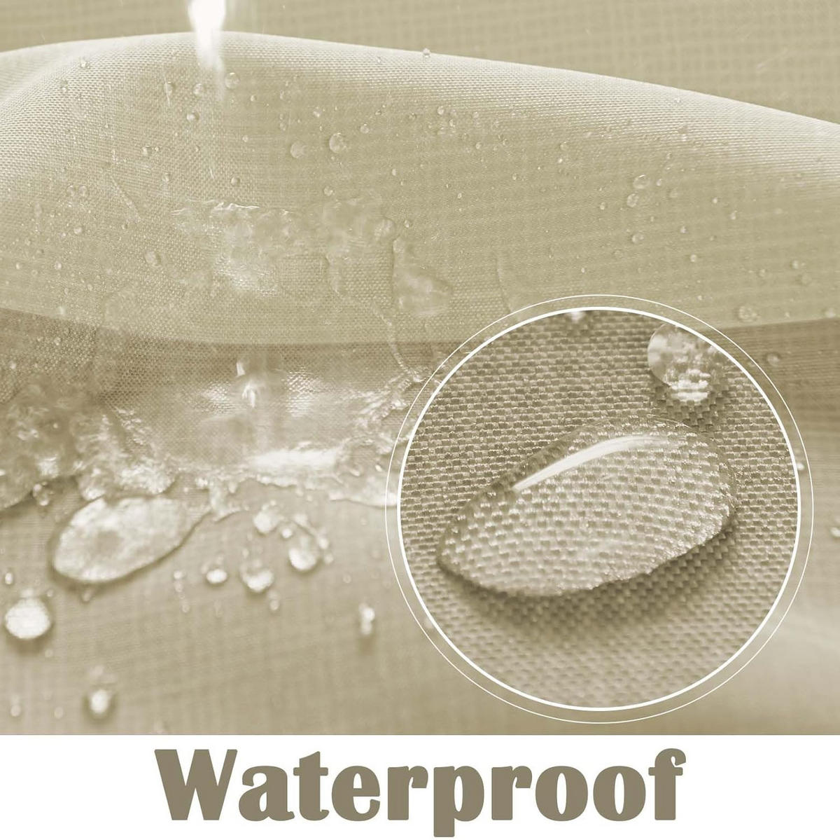 DUSCHVORHANG 180x180 cm mit 12 Haken - Beige, Textil (180/180cm)