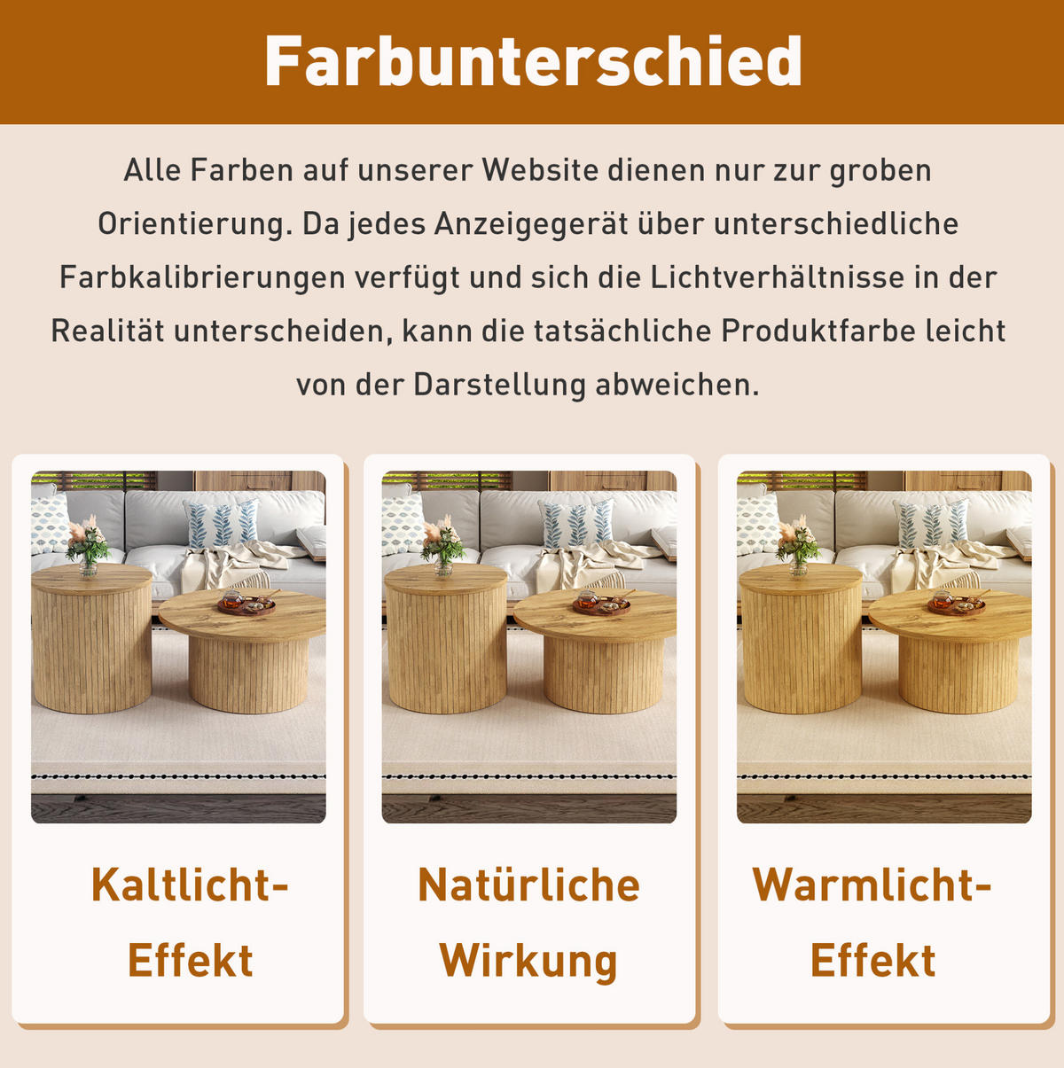 COUCHTISCH-SET 75/75/36 + 50/50/50,5 cm aus MDF, flexibel kombinierbar mit Stauraum in Naturholzoptik, Natur - Naturfarben, Holzwerkstoff (75/75/36cm) - Redom