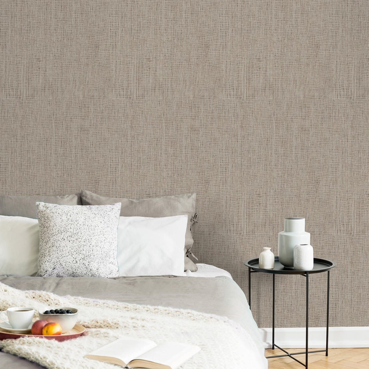 VLIESTAPETE - Canvas soft braun - Braun, Papier/Kunststoff (53/1000cm) - Superfresco Easy