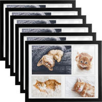 BILDERRAHMEN Galeria 15x21cm + 10x15cm Schwarz (6tlg) - Schwarz, Holzwerkstoff (30/2/37cm) - BoMoe