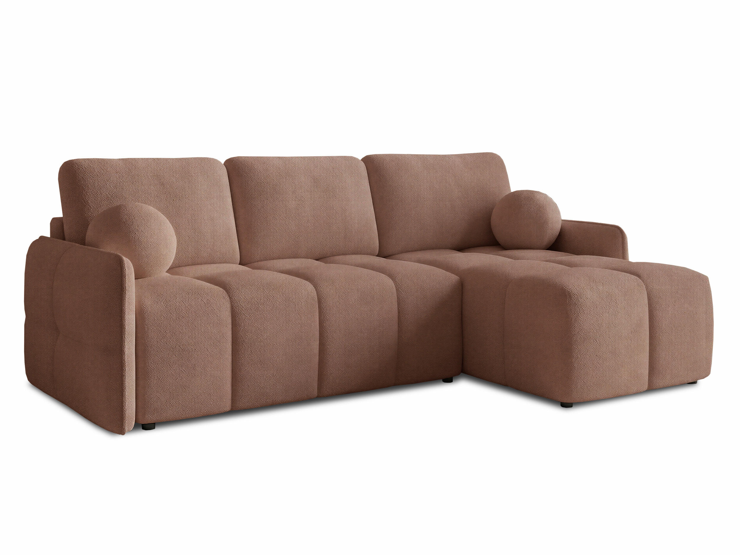 ECKSOFA Nubo - Schwarz/Rosa, Holz/Kunststoff (218/150cm) - Sofnet