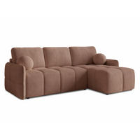 ECKSOFA Nubo - Schwarz/Rosa, Holz/Kunststoff (218/150cm) - Sofnet